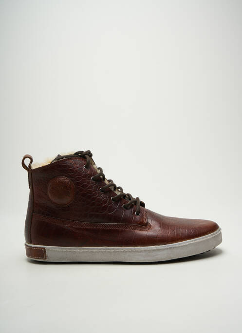 Baskets fourrée bout rond marron BLACKSTONE homme