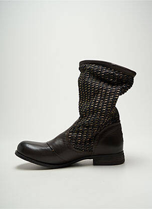 Bottines/boots matière lisse talon plat jusqu'à 3cm marron BUNKER femme