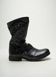 Bottines/boots matière lisse talon plat jusqu'à 3cm noir BUNKER femme