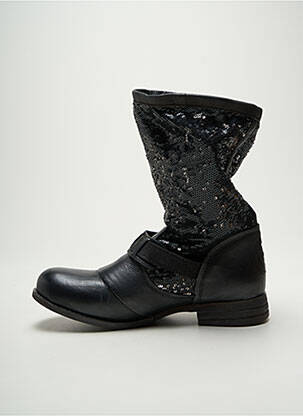 Bottines/boots matière lisse talon plat jusqu'à 3cm noir BUNKER femme