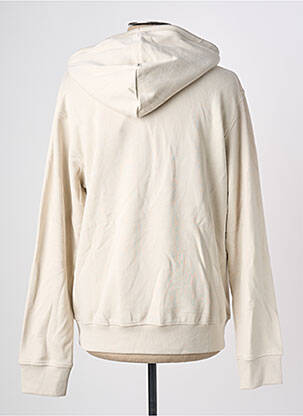 Sweat-shirt à capuche poches manches longues beige JACK & JONES homme