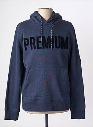 Sweat-shirt à capuche poches manches longues bleu JACK & JONES homme