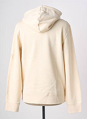 Sweat-shirt à capuche poches manches longues beige JACK & JONES homme