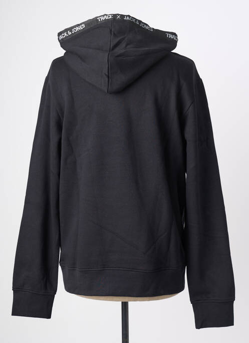 Sweat-shirt à capuche broderie manches longues noir JACK & JONES homme