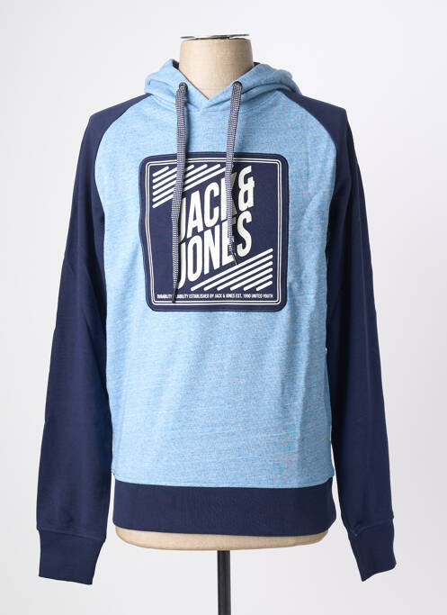 Sweat-shirt à capuche bleu clair JACK & JONES homme