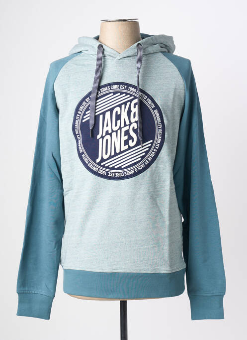 Sweat-shirt à capuche vert JACK & JONES homme