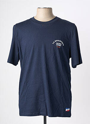 T-shirt coupe droite manches courtes bleu JACK & JONES homme