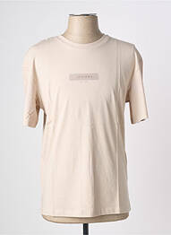 T-shirt coupe droite manches courtes beige JACK & JONES homme