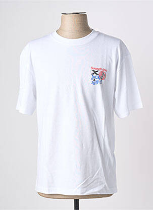 T-shirt coupe droite manches courtes blanc JACK & JONES homme
