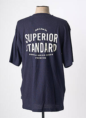 T-shirt coupe droite manches courtes bleu JACK & JONES homme