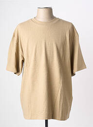 T-shirt coupe droite manches courtes beige JACK & JONES homme