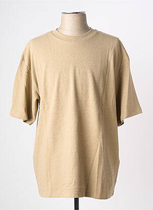 T-shirt coupe droite manches courtes beige JACK & JONES homme