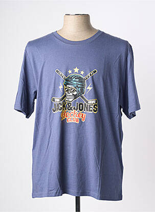 T-shirt bleu JACK & JONES homme