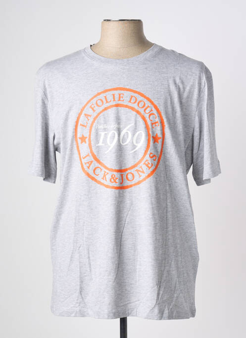 T-shirt gris JACK & JONES homme