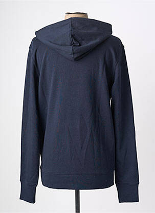 Sweat-shirt à capuche broderie manches longues bleu JACK & JONES homme