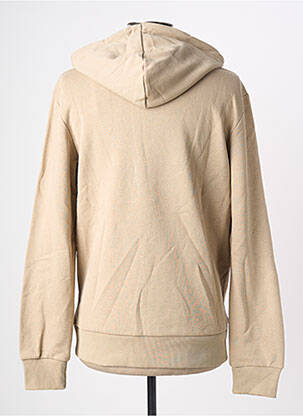 Sweat-shirt à capuche poches manches longues beige JACK & JONES homme