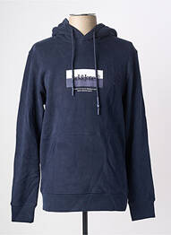 Sweat-shirt à capuche poches manches longues bleu JACK & JONES homme