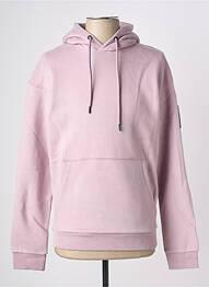 Sweat-shirt à capuche broderie manches longues rose JACK & JONES homme