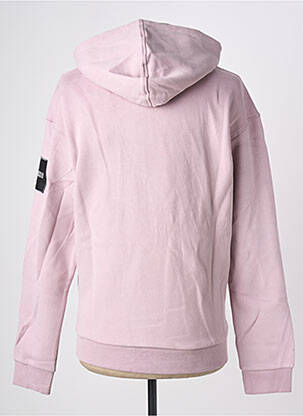 Sweat-shirt à capuche broderie manches longues rose JACK & JONES homme