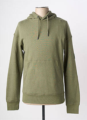 Sweat-shirt à capuche broderie manches longues vert JACK & JONES homme
