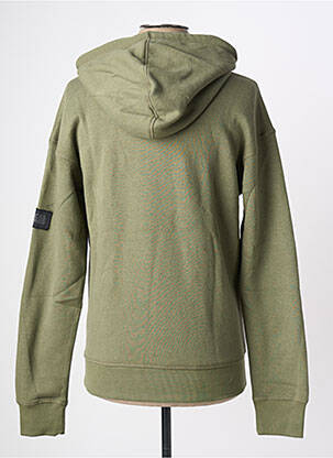 Sweat-shirt à capuche broderie manches longues vert JACK & JONES homme