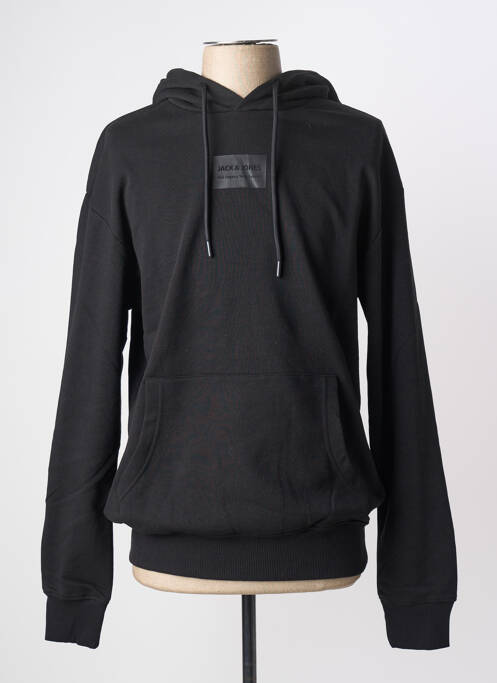 Sweat-shirt à capuche noir JACK & JONES homme