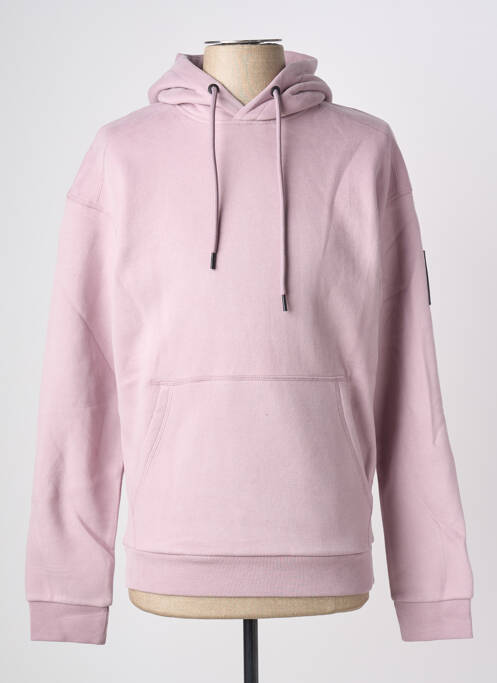 Sweat-shirt à capuche rose JACK & JONES homme