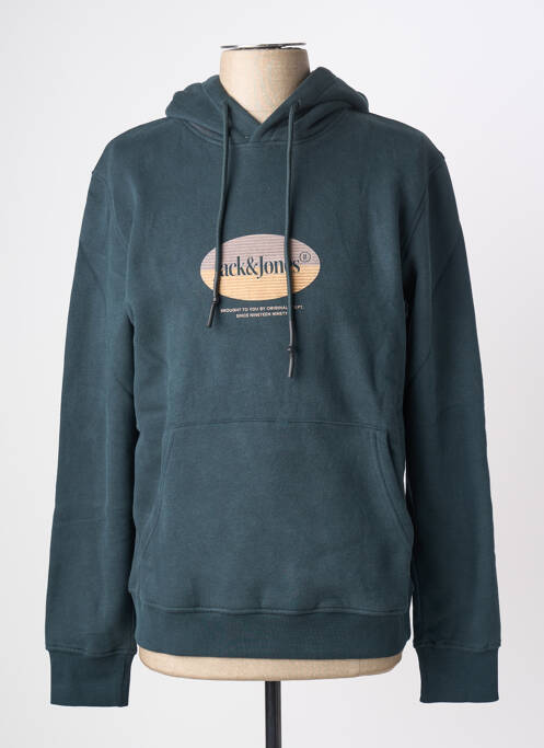 Sweat-shirt à capuche vert JACK & JONES homme
