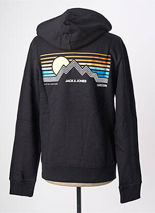 Sweat-shirt à capuche poches manches longues noir JACK & JONES homme