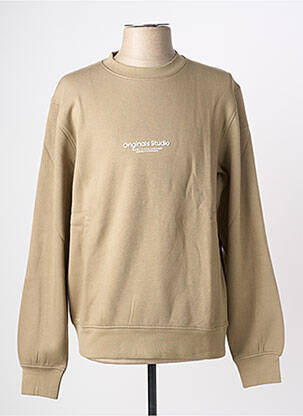 Sweat-shirt manches longues manches longues vert JACK & JONES homme
