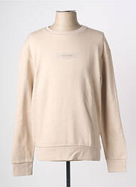 Sweat-shirt manches longues manches longues beige JACK & JONES homme