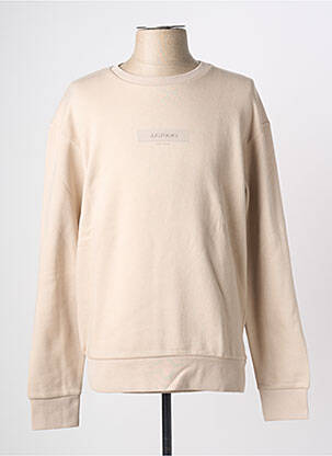 Sweat-shirt manches longues manches longues beige JACK & JONES homme