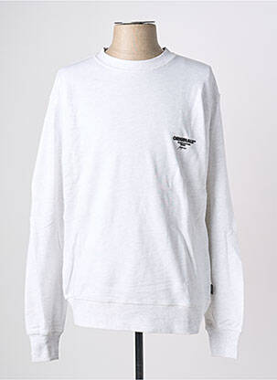 Sweat-shirt manches longues manches longues gris JACK & JONES homme