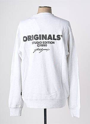 Sweat-shirt manches longues manches longues gris JACK & JONES homme