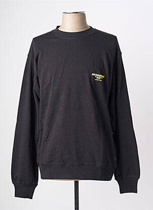 Sweat-shirt manches longues manches longues noir JACK & JONES homme