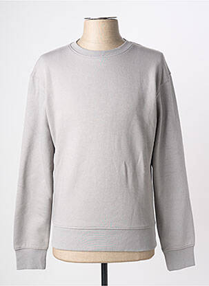Sweat-shirt manches longues manches longues gris JACK & JONES homme