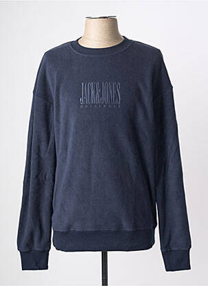 Pull col rond manches longues bleu JACK & JONES homme