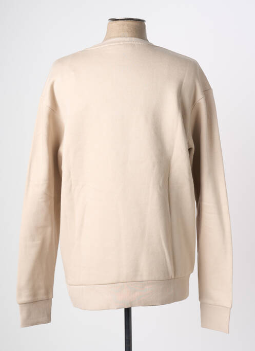 Sweat-shirt manches longues manches longues beige JACK & JONES homme