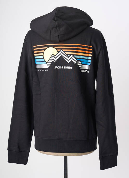Sweat-shirt à capuche noir JACK & JONES homme