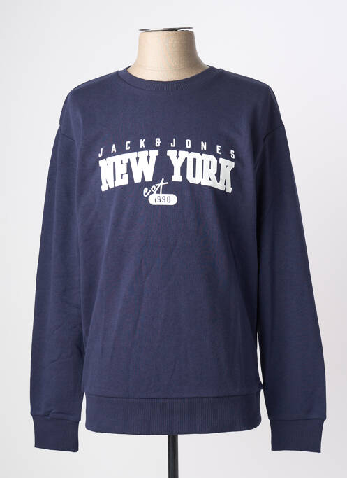 Sweat-shirt bleu JACK & JONES homme