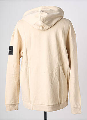 Sweat-shirt à capuche poches manches longues beige clair JACK & JONES homme