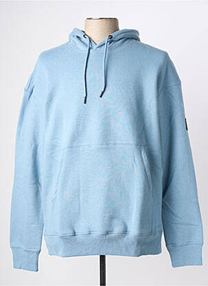 Sweat-shirt à capuche poches manches longues bleu JACK & JONES homme
