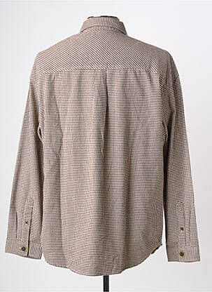 Chemise manches longues poignets boutonnés beige JACK & JONES homme