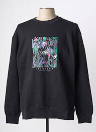 Sweat-shirt stretch manches longues noir JACK & JONES homme