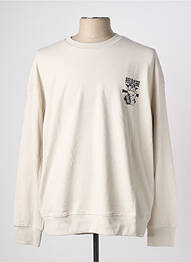 Sweat-shirt stretch manches longues beige JACK & JONES homme
