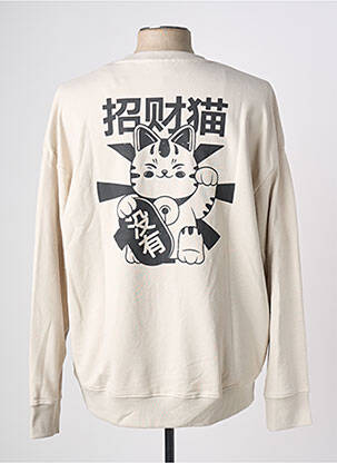 Sweat-shirt stretch manches longues beige JACK & JONES homme