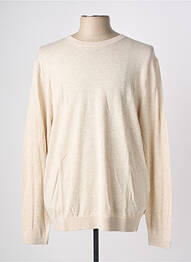 Pull stretch manches longues beige JACK & JONES homme