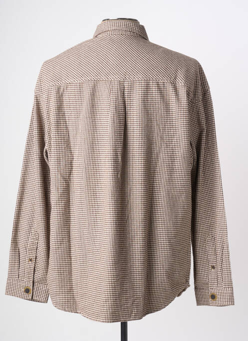 Chemise manches longues beige JACK & JONES homme
