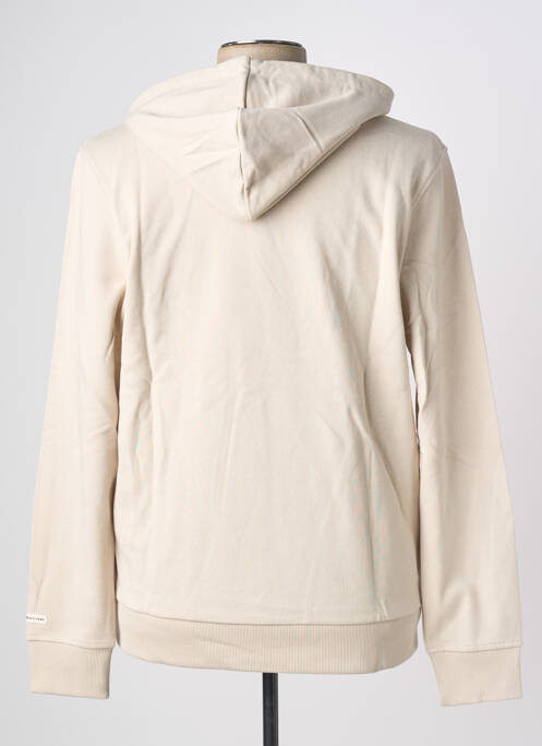 Sweat-shirt à capuche beige JACK & JONES homme