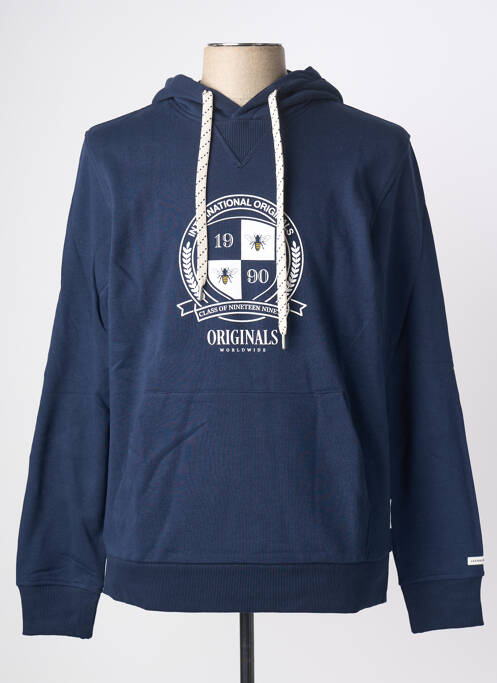 Sweat-shirt à capuche bleu JACK & JONES homme